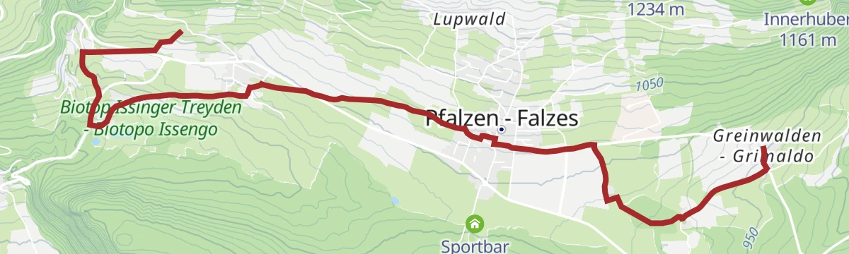 Route map: Four Churches Trail
